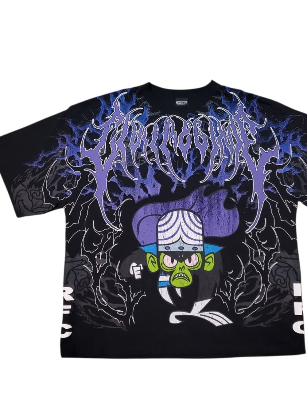 Civil Regime Mojo Jojo Powerpuff Girls Cartoon Purple Graphic Shirt - XXL